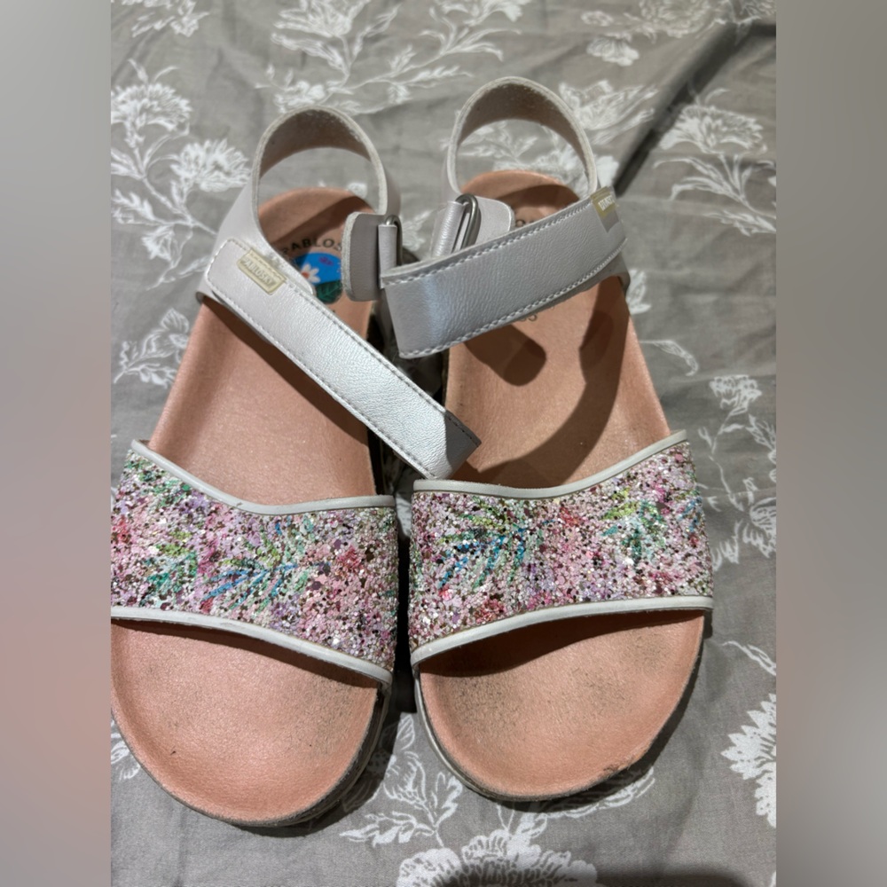 Pablosky glitter pink sandals white pearl 35 4
